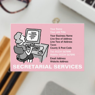 Secretarial Services Business Card