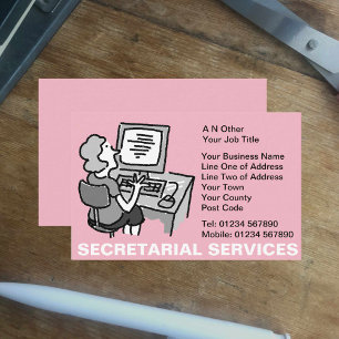 Secretarial Services Business Card