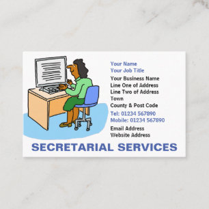 Secretarial Services with Asian Female. Business Card