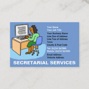 Secretarial Services with Asian Female. Business Card