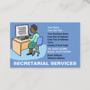 Secretarial Services with Black Female. Business Card