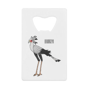 Secretary bird cartoon illustration
