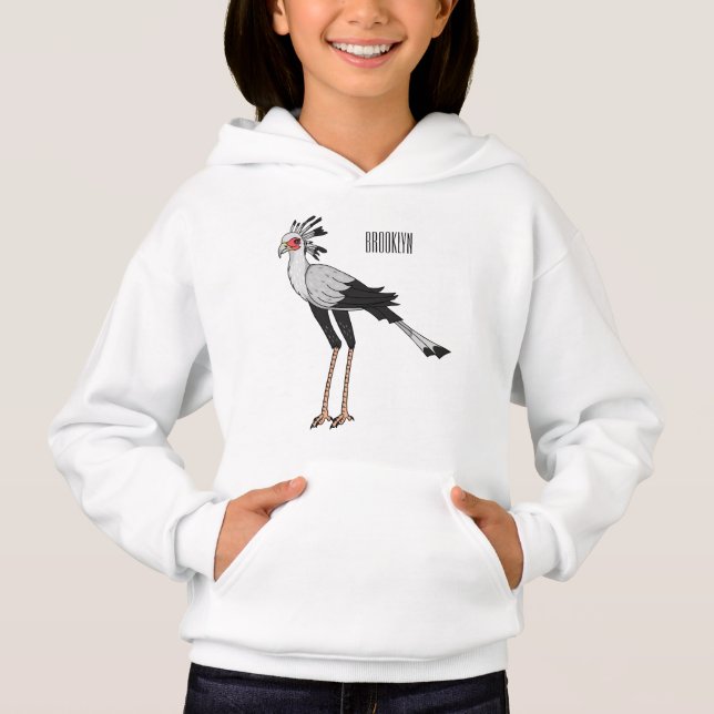 Secretary bird cartoon illustration  (Front)