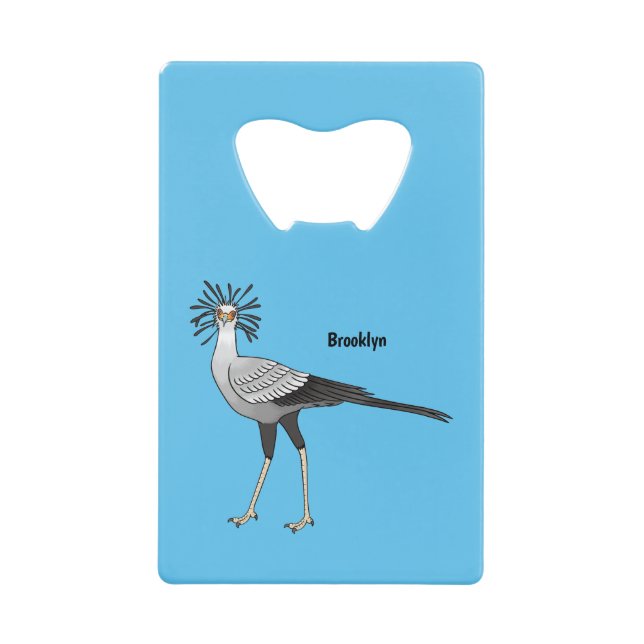 Secretary bird cartoon illustration  (Front)