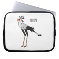 Secretary bird cartoon illustration