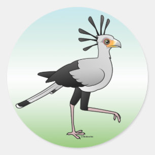 Secretary Bird Classic Round Sticker