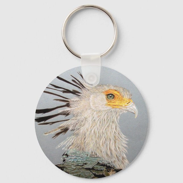 Secretary Bird Key Ring (Front)
