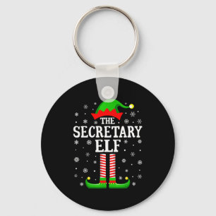 Secretary Elf Funny Christmas Family Matching  Key Ring
