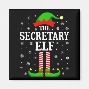 Secretary Elf Funny Christmas Family Matching  Magnet