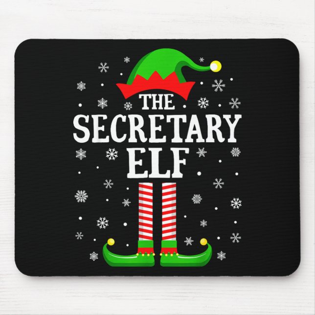 Secretary Elf Funny Christmas Family Matching  Mouse Pad (Front)