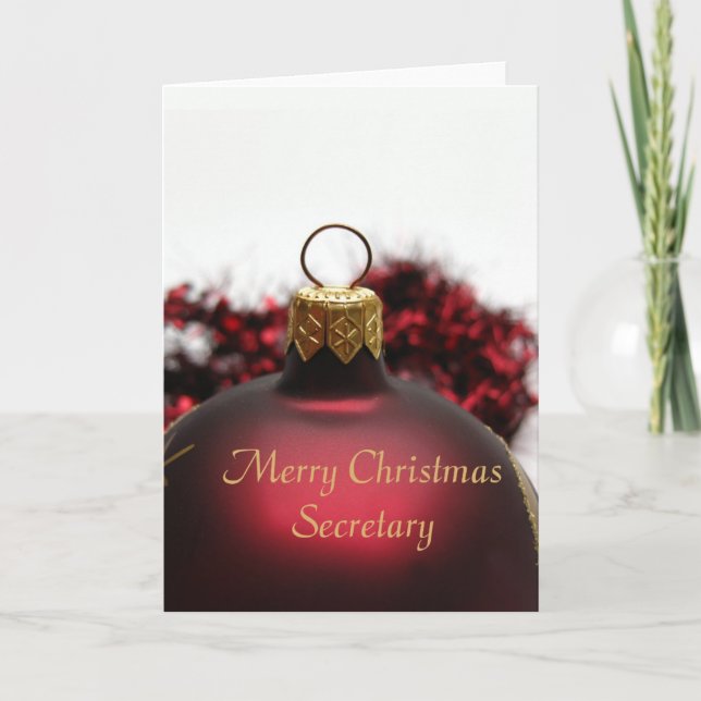 secretary Merry Christmas card (Front)
