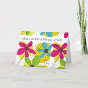 Secretary Retirement Card Floral Design