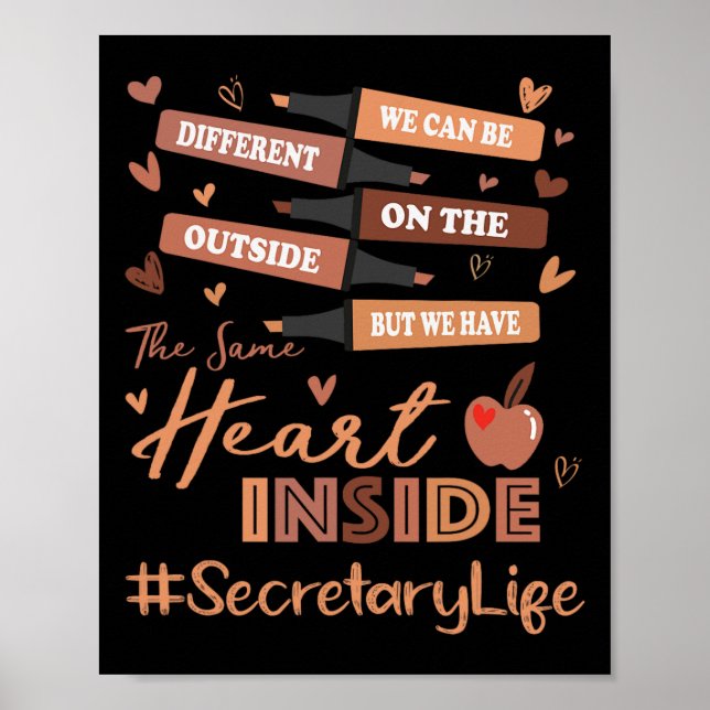 Secretary We Can Be Different Black History Month  Poster (Front)