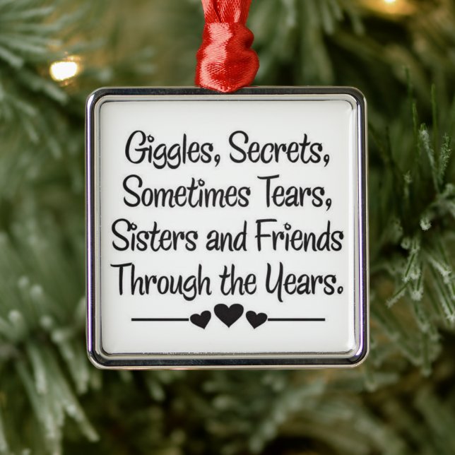 **SECRETS SHARED** SISTER ORMANENT METAL TREE DECORATION (Tree)