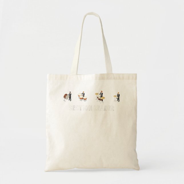 Section Leader Marching Band Drumline Drummer133 Tote Bag (Front)