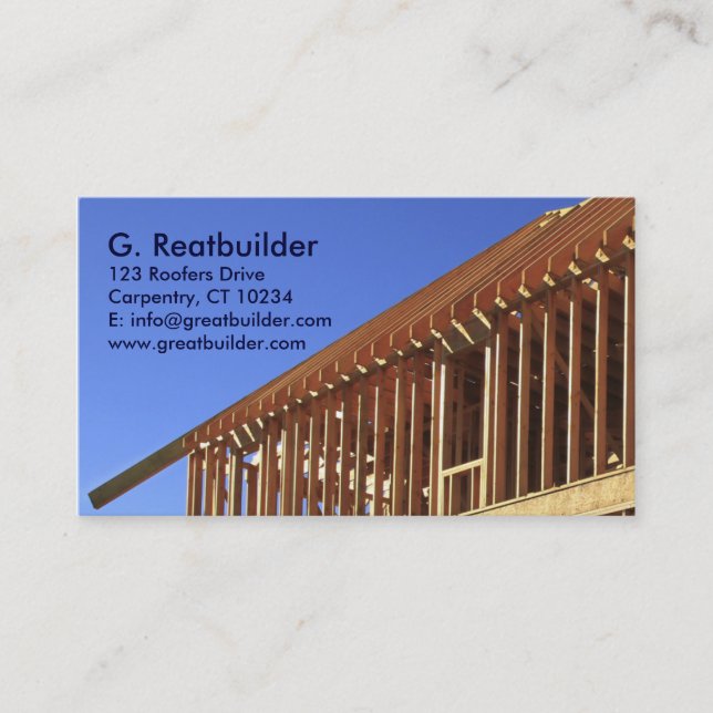 Section of framing business card (Front)