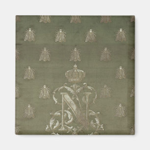 Section of green and gold damask magnet