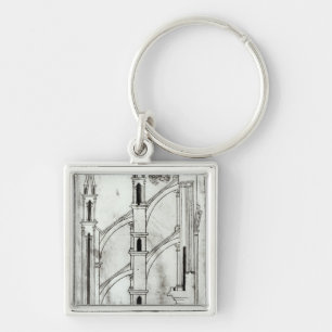 Section of the wall and arch key ring