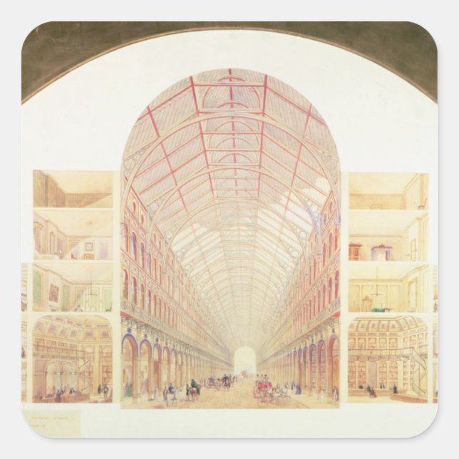 Section perspective square sticker (Front)