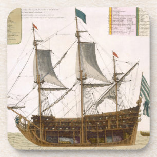 Section through a French first-rate ship of 104 ca Coaster