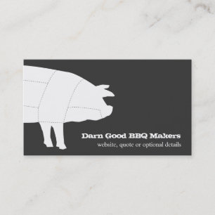 Sectioned BBQ Pig Business Card