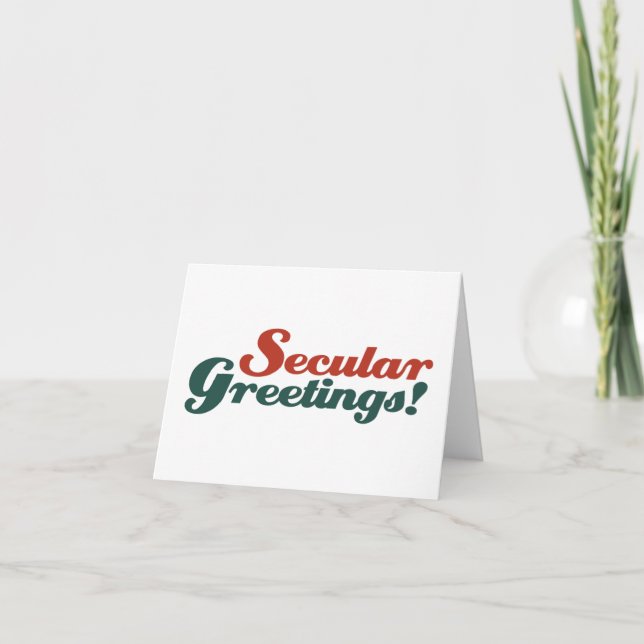 Secular Greetings Holiday Card (Front)