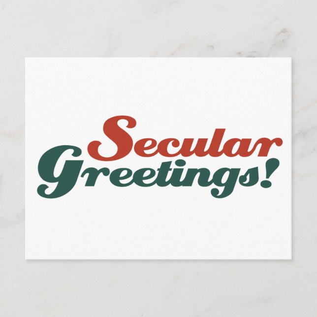 Secular Greetings Postcard (Front)