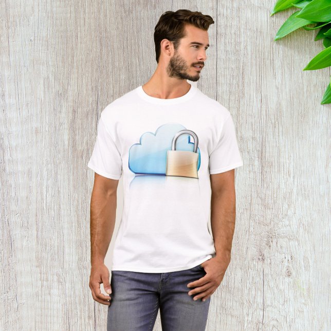 Secure Cloud Storage Icon with Padlock T-Shirt (Creator Uploaded)