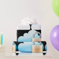 Secure Cloud Storage Icon with Padlock