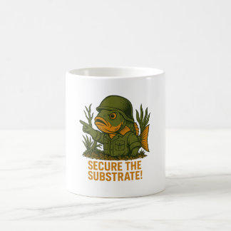 Secure the Substrate – Funny Cichlid Military Fish Coffee Mug