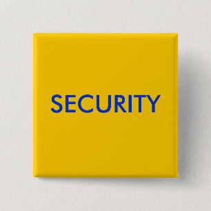 SECURITY 15 CM SQUARE BADGE