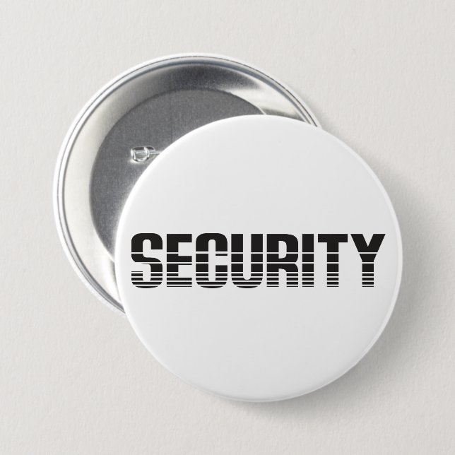 Security 7.5 Cm Round Badge (Front & Back)