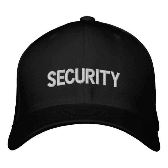 Security Baseball cap with embroidered logo (Front)