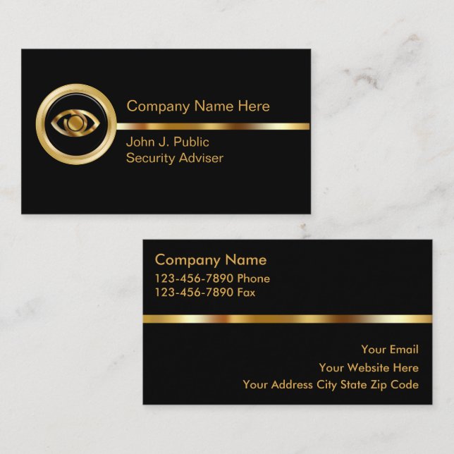 Security Business Cards (Front/Back)