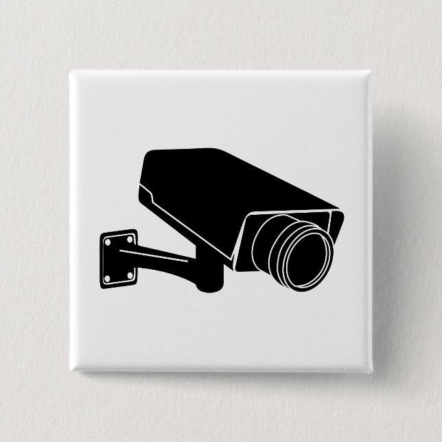Security Camera 15 Cm Square Badge (Front)