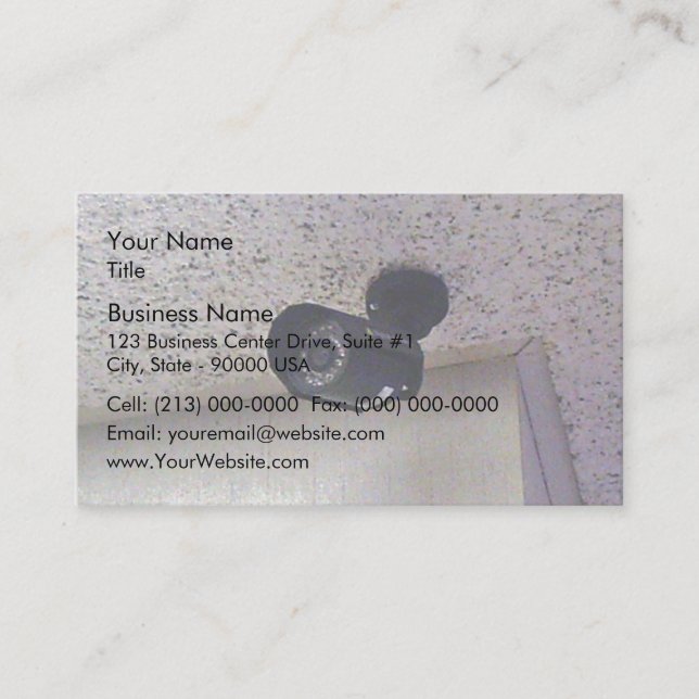 Security camera business card (Front)