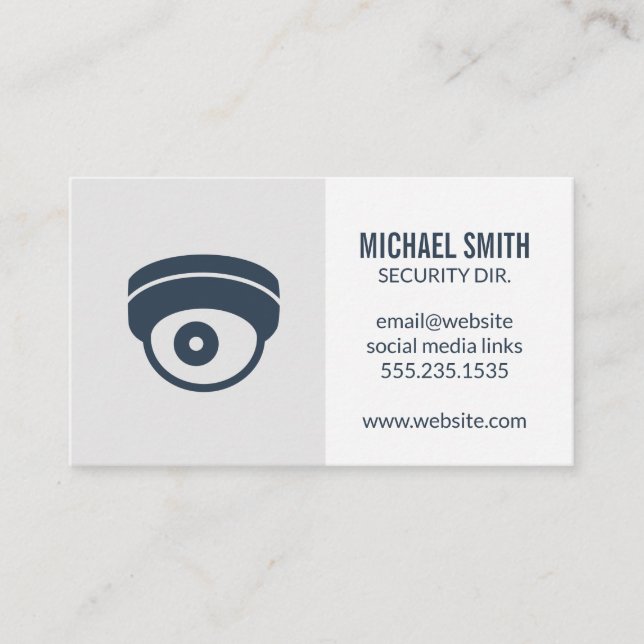Security Camera Icon Business Card (Front)
