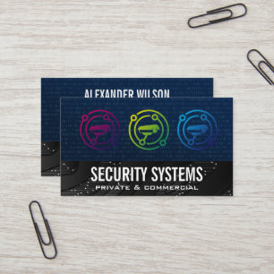 Security Camera   Tech   Binary Code Business Card