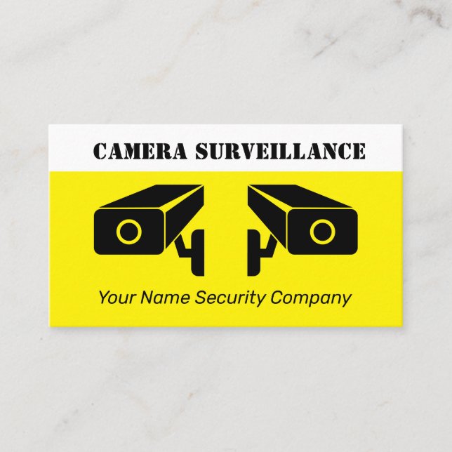 Security camera video surveillance company business card (Front)