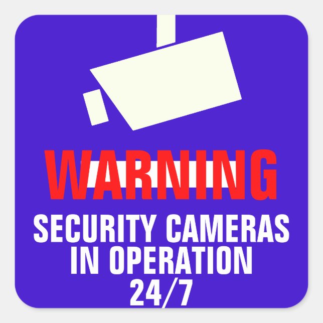 Security Camera Warning Sticker (Front)