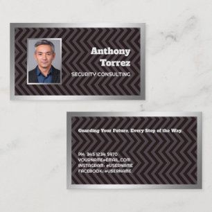 Security Consulting Custom Photo Business Card
