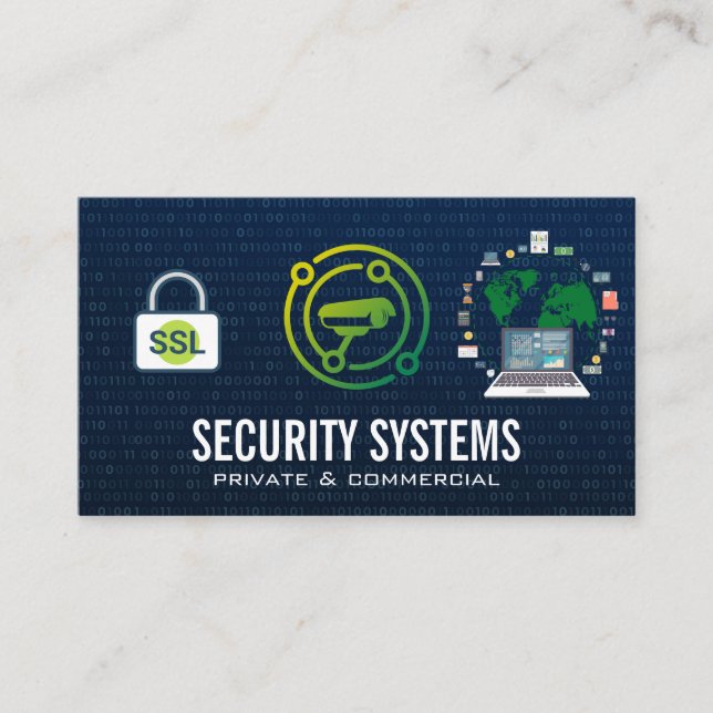 Security Cyber Tech Business Card (Front)
