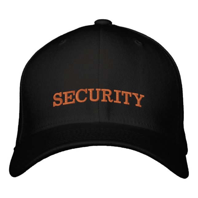 SECURITY embroidered baseball cap gold / black (Front)