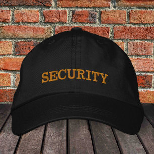 SECURITY embroidered baseball cap gold / black