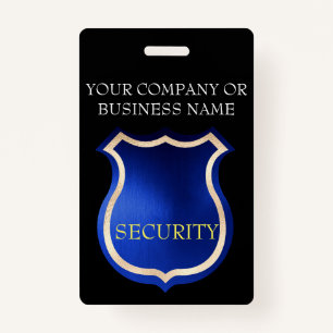 Security Guard Badge with Company Name ID Badge