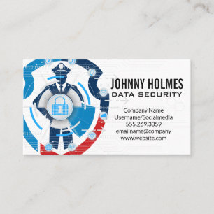Security Guard   Cyber Technology Business Card