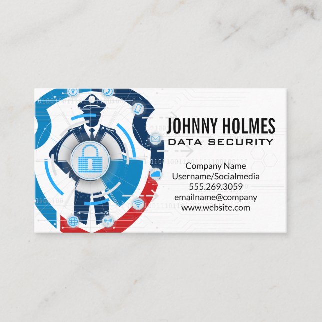 Security Guard | Cyber Technology Business Card (Front)