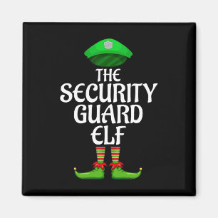 Security Guard Elf Matching Family Group Christmas Magnet