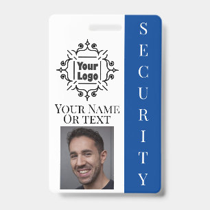Security Guard Employee ID with Logo and Photo Badge