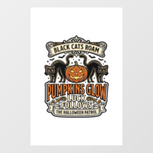 Security Guard Halloween Shirt with Black Cats & P